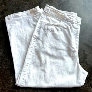 Talbots White Linen Capris - Size 8